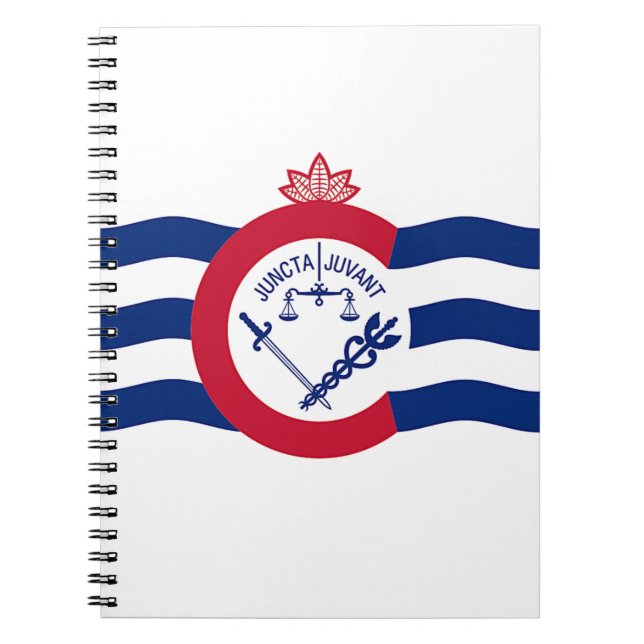 Cuaderno Portátil con bandera de Cincinnati (Frente)