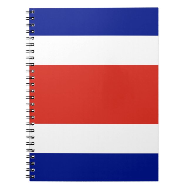 Cuaderno Portátil con bandera de Costa Rica (Frente)