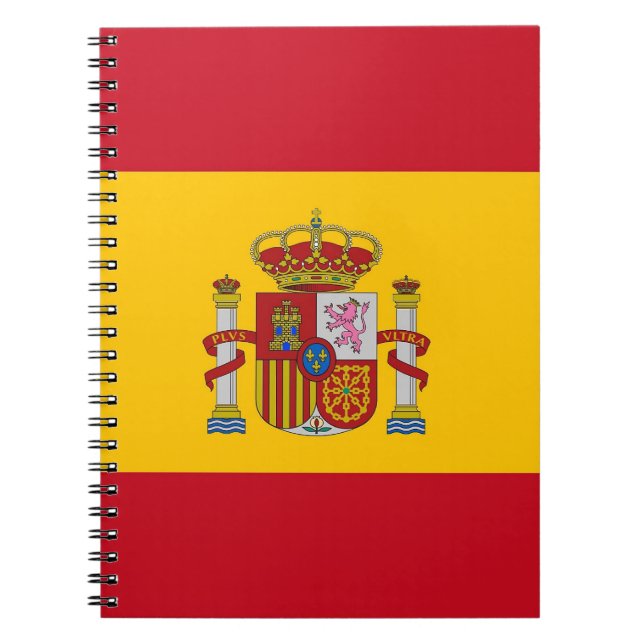Cuaderno Portátil con bandera de España (Frente)