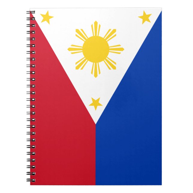 Cuaderno Portátil con bandera de Filipinas (Frente)