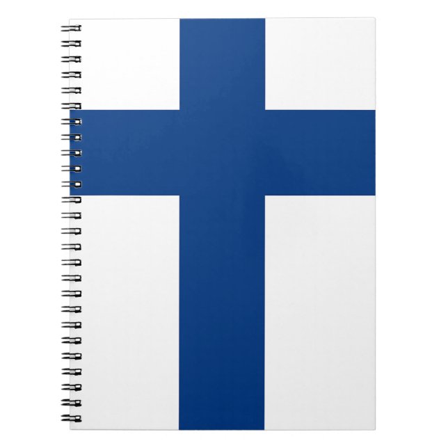 Cuaderno Portátil con bandera de Finlandia (Frente)