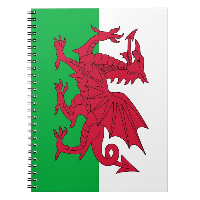 Cuaderno Portátil con bandera de Gales (Frente)