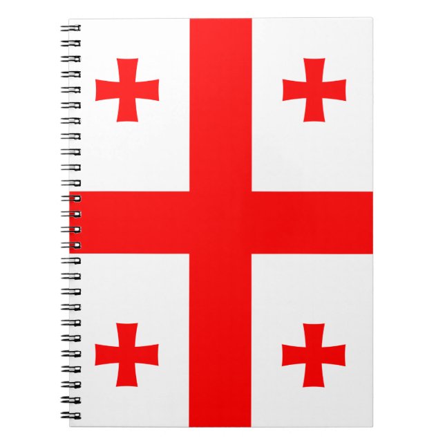 Cuaderno Portátil con bandera de Georgia (Frente)