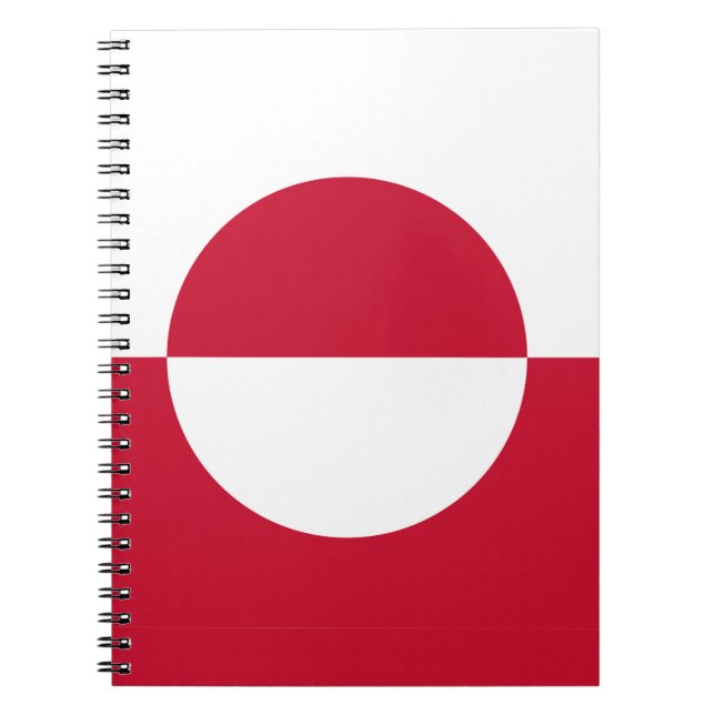 Cuaderno Portátil con bandera de Groenlandia (Frente)