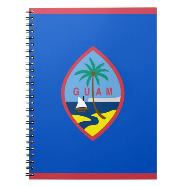 Cuaderno Portátil con bandera de Guam (Frente)