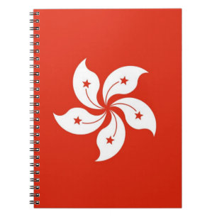 Cuaderno Portátil con bandera de Hong Kong, China