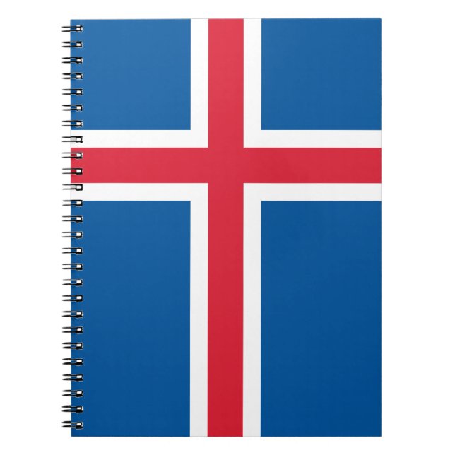 Cuaderno Portátil con bandera de Islandia (Frente)