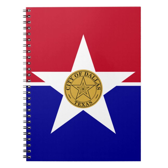 Cuaderno Portátil con bandera de la ciudad de Dallas (Frente)