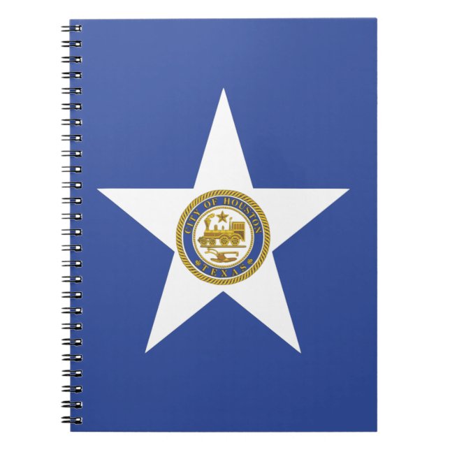 Cuaderno Portátil con bandera de la ciudad de Houston (Frente)
