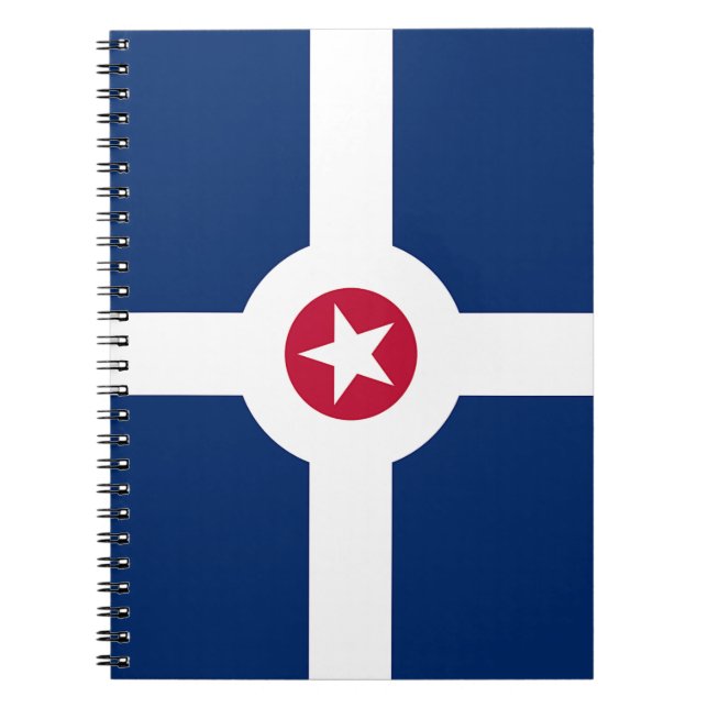 Cuaderno Portátil con bandera de la ciudad de Indianápolis (Frente)