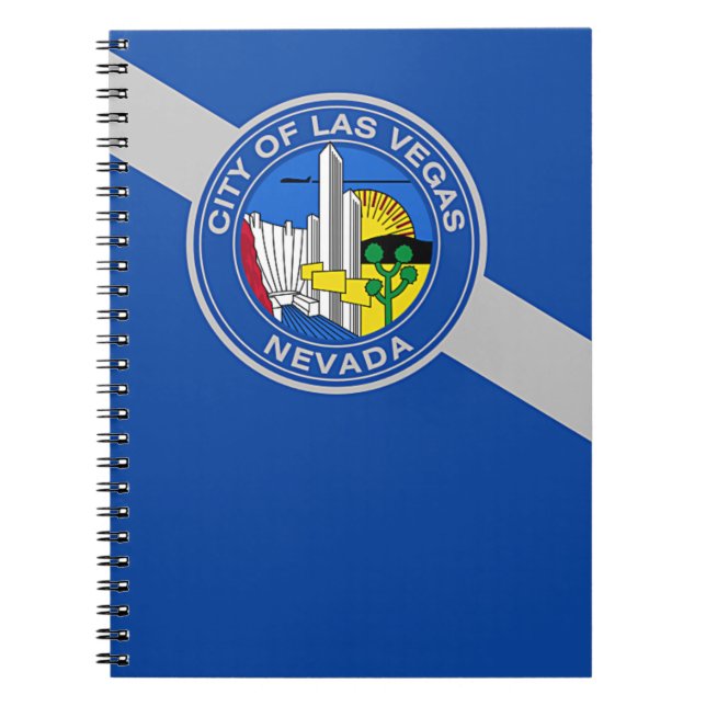 Cuaderno Portátil con bandera de la ciudad de Las Vegas (Frente)