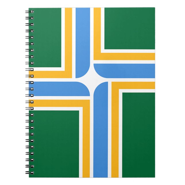 Cuaderno Portátil con bandera de la ciudad de Portland (Frente)