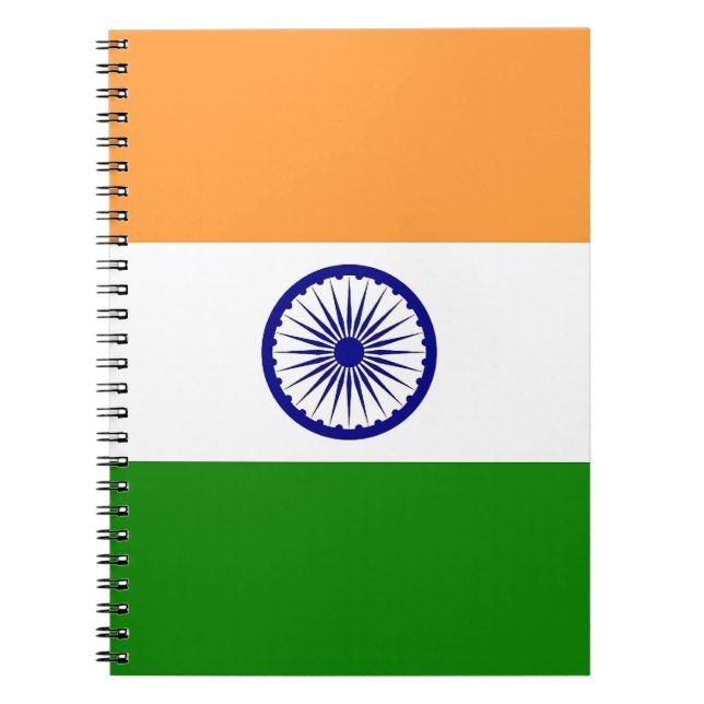 Cuaderno Portátil con bandera de la India (Frente)