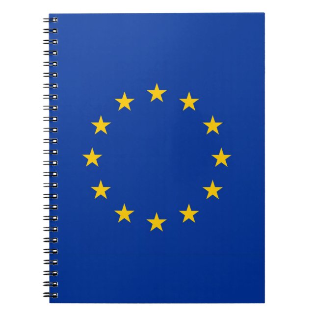 Cuaderno Portátil con bandera de la Unión Europea (Frente)