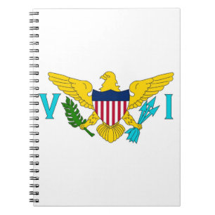 Cuaderno Portátil con bandera de las Islas Vírgenes