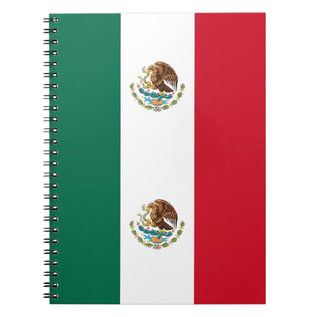 Cuaderno Portátil con bandera de México (Frente)