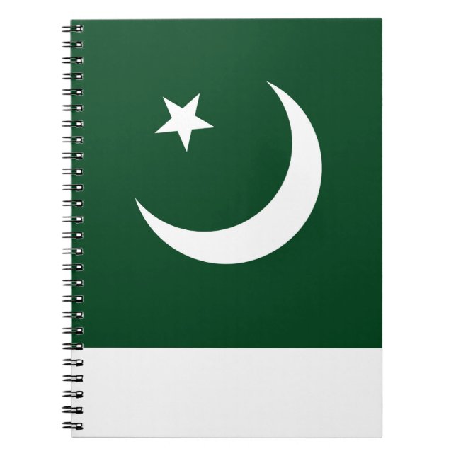 Cuaderno Portátil con bandera de Pakistán (Frente)