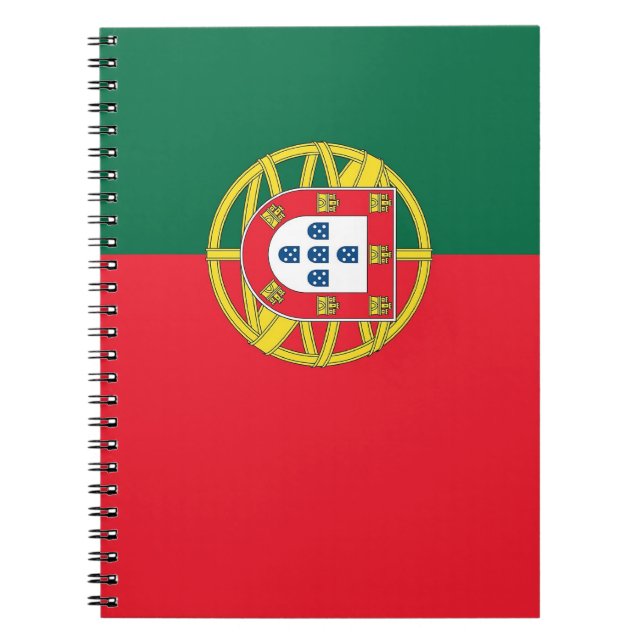 Cuaderno Portátil con bandera de Portugal (Frente)