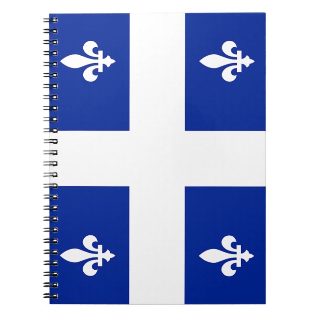 Cuaderno Portátil con bandera de Quebec (Frente)