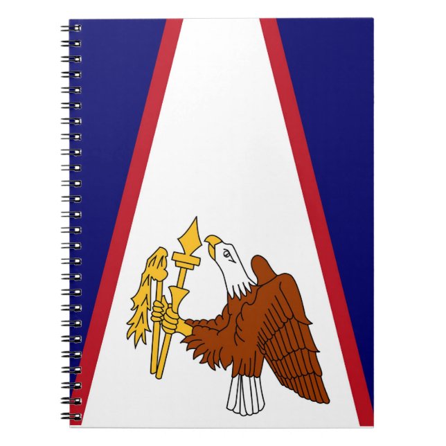Cuaderno Portátil con bandera de Samoa Americana (Frente)