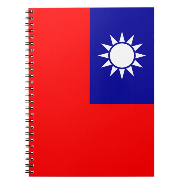 Cuaderno Portátil con bandera de Taiwán (Frente)