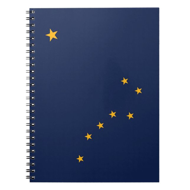 Cuaderno Portátil con bandera del estado de Alaska (Frente)