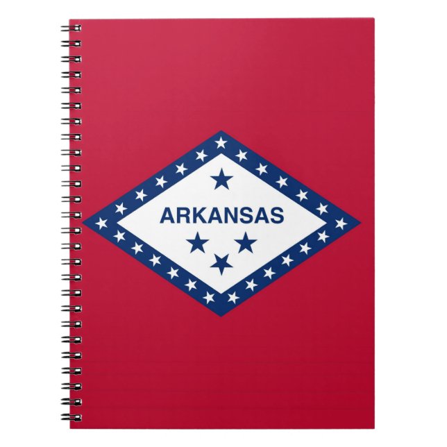 Cuaderno Portátil con bandera del estado de Arkansas (Frente)