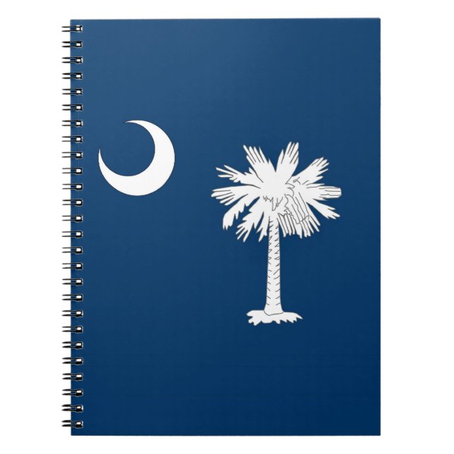Cuaderno Portátil con bandera del estado de Carolina del Su (Frente)