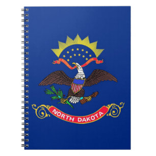 Cuaderno Portátil con bandera del estado de Dakota del Nort