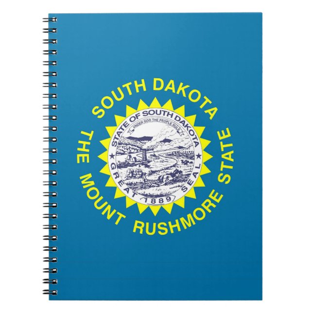 Cuaderno Portátil con bandera del estado de Dakota del Sur (Frente)
