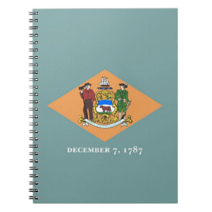Cuaderno Portátil con bandera del estado de Delaware