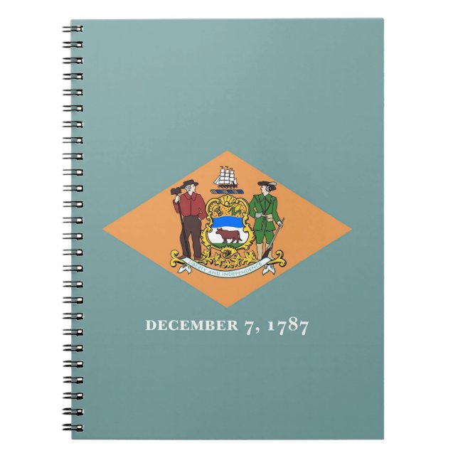 Cuaderno Portátil con bandera del estado de Delaware (Frente)