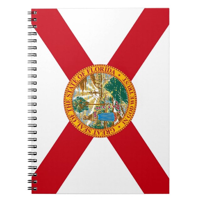 Cuaderno Portátil con bandera del estado de Florida (Frente)