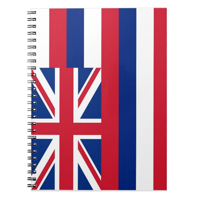 Cuaderno Portátil con bandera del estado de Hawái (Frente)