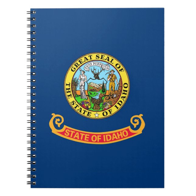Cuaderno Portátil con bandera del estado de Idaho (Frente)