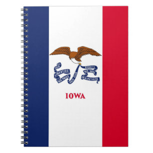 Cuaderno Portátil con bandera del estado de Iowa