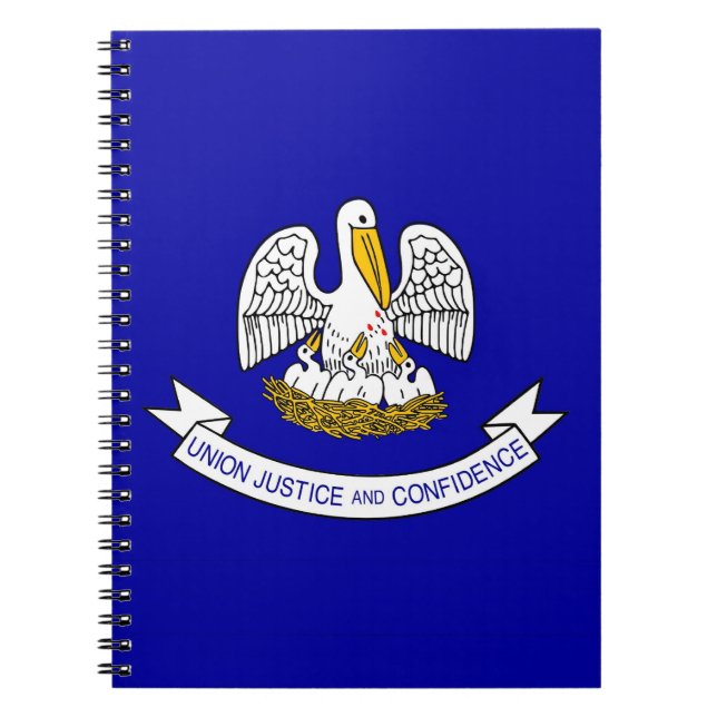Cuaderno Portátil con bandera del estado de Luisiana (Frente)
