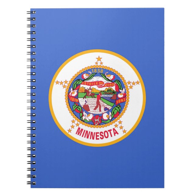 Cuaderno Portátil con bandera del estado de Minnesota (Frente)