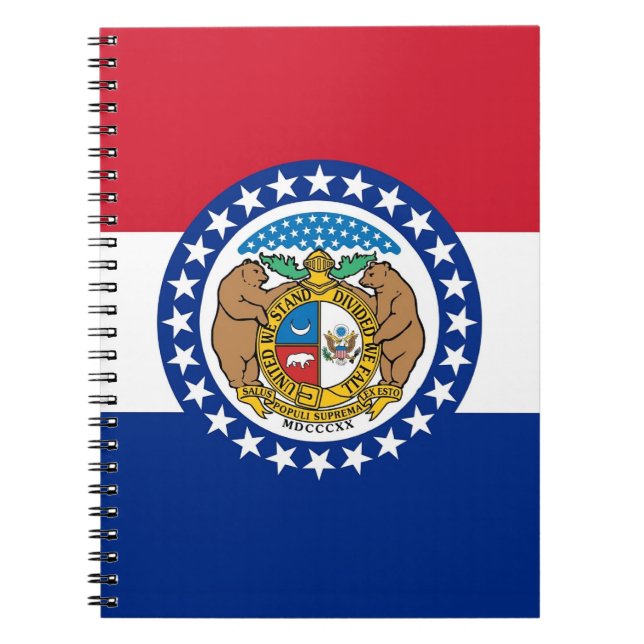 Cuaderno Portátil con bandera del estado de Misuri (Frente)