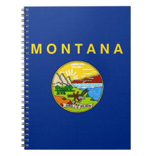 Cuaderno Portátil con bandera del estado de Montana
