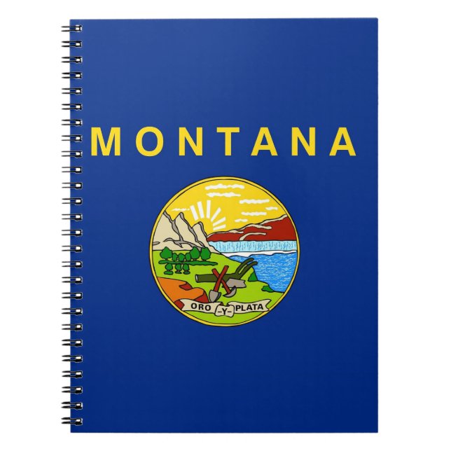 Cuaderno Portátil con bandera del estado de Montana (Frente)