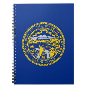 Cuaderno Portátil con bandera del estado de Nebraska