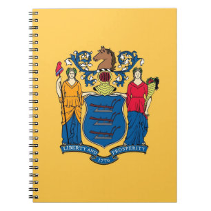 Cuaderno Portátil con bandera del estado de Nueva Jersey