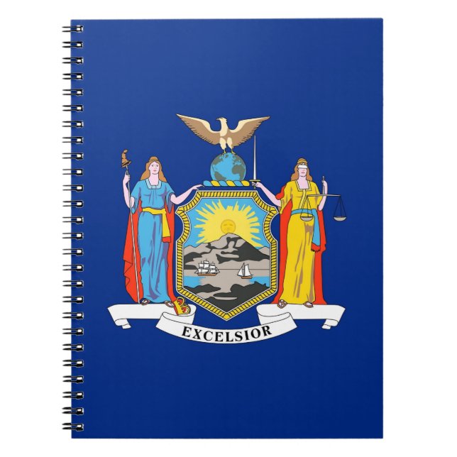 Cuaderno Portátil con bandera del estado de Nueva York (Frente)