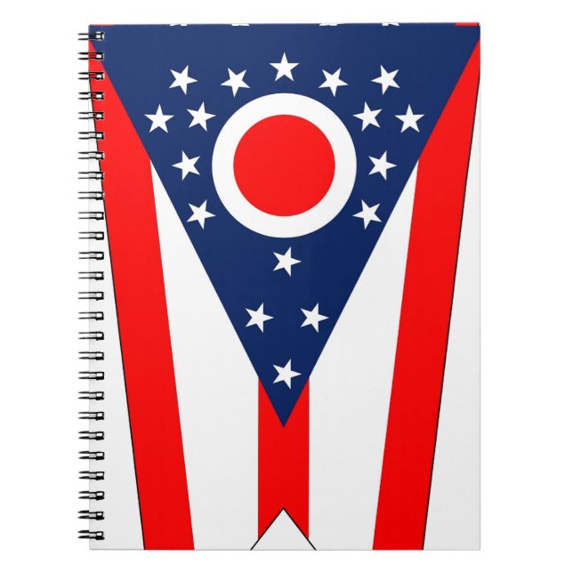 Cuaderno Portátil con bandera del estado de Ohio (Frente)