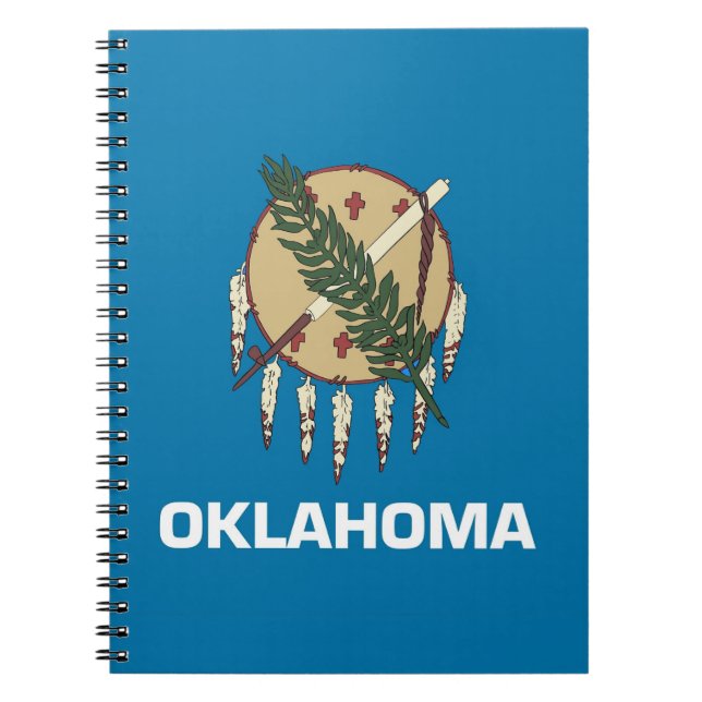Cuaderno Portátil con bandera del estado de Oklahoma (Frente)