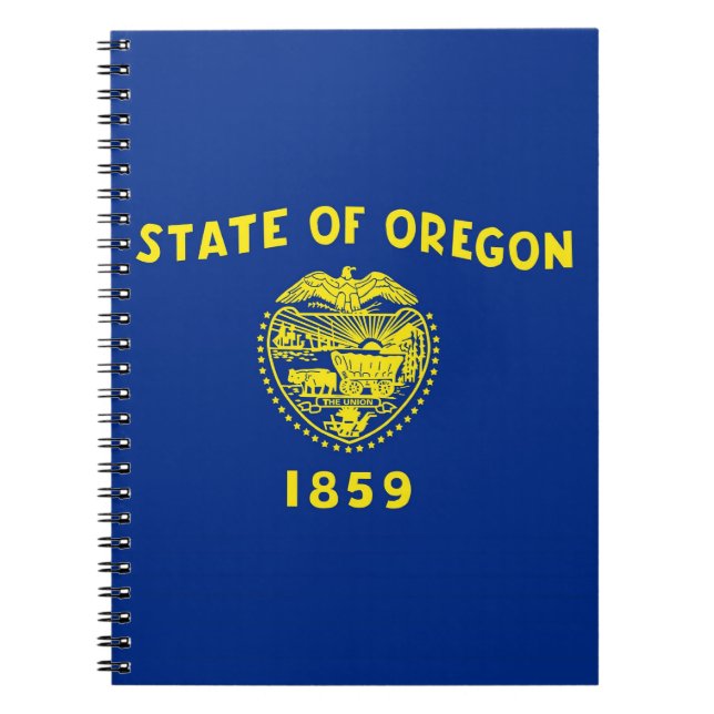 Cuaderno Portátil con bandera del estado de Oregón (Frente)
