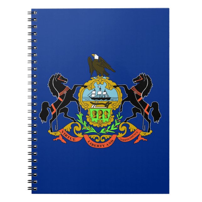 Cuaderno Portátil con bandera del estado de Pensilvania (Frente)
