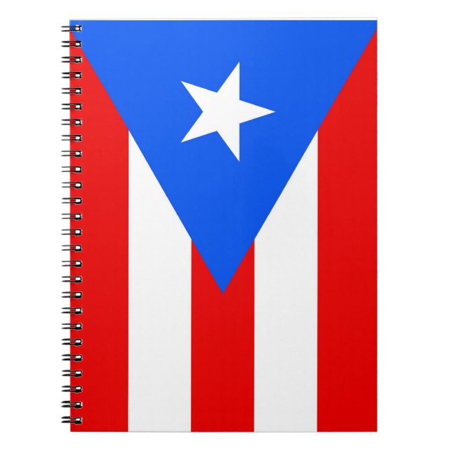 Cuaderno Portátil con bandera del estado de Puerto Rico (Frente)