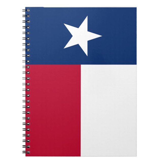Cuaderno Portátil con bandera del estado de Texas (Frente)